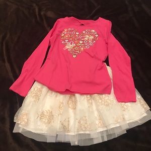 Girls Justice Outfit Skirt & Shirt Sz 14 NWT